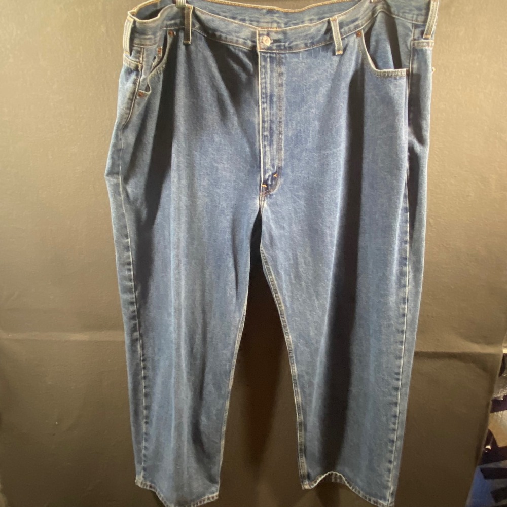 Levi's men Jeans 54x30 Blue 550 Relaxed‎ Fit Classic Straight Leg Plus Size